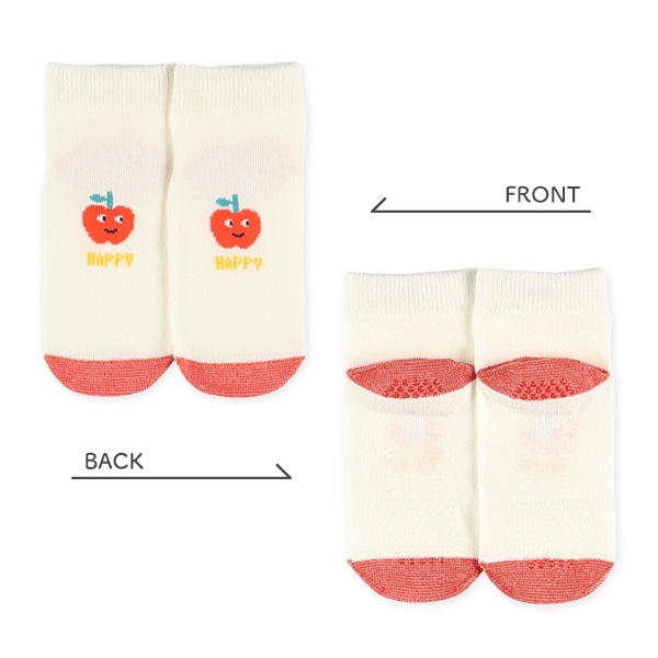 3足組ベビーローカットソックス（フルーツ）