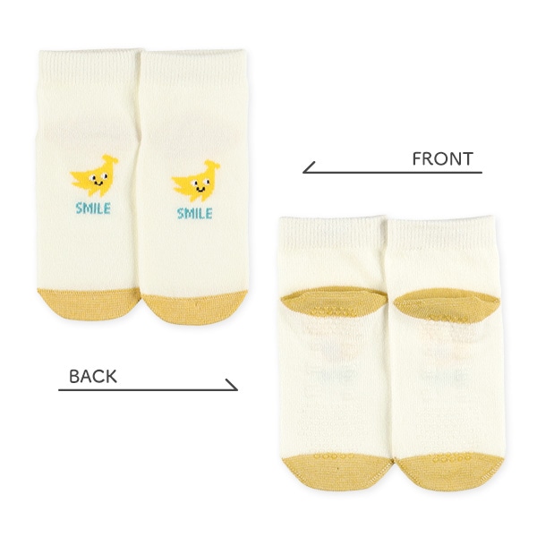 3足組ベビーローカットソックス（フルーツ）