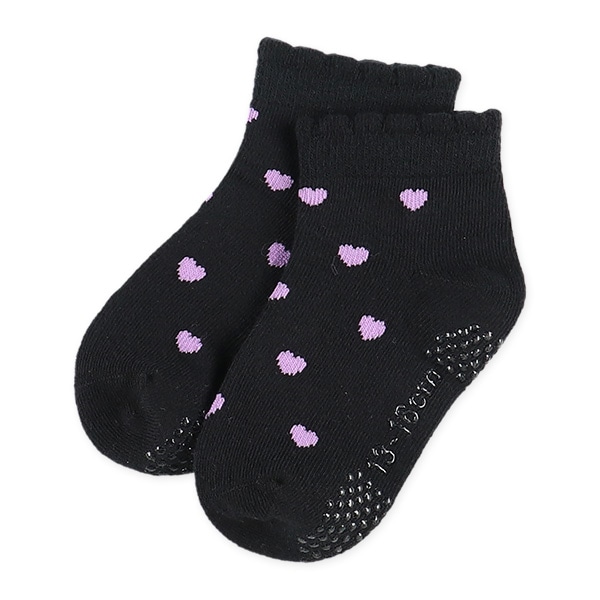 3足組ベビーローカットソックス（ハート）