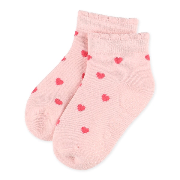 3足組ベビーローカットソックス（ハート）
