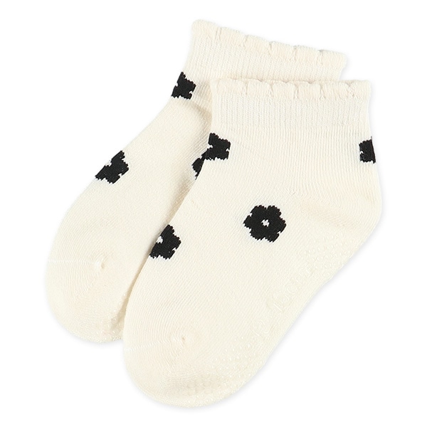 3足組ベビーローカットソックス（花柄）