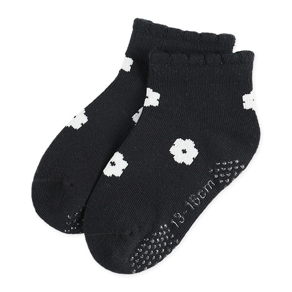3足組ベビーローカットソックス（花柄）