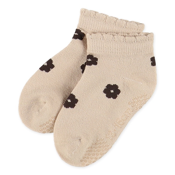 3足組ベビーローカットソックス（花柄）