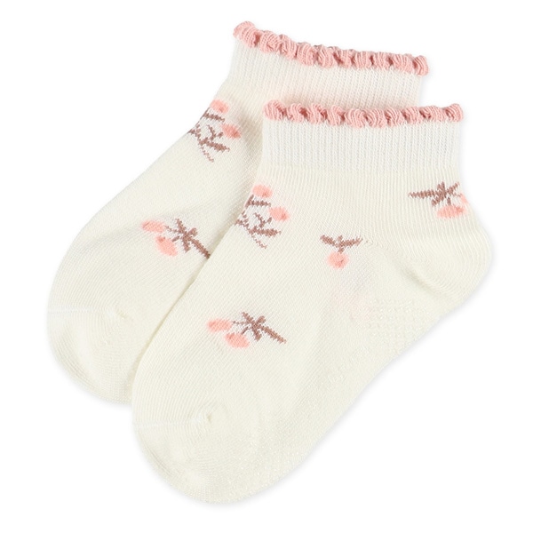 3足組ベビーローカットソックス（花フルーツ）