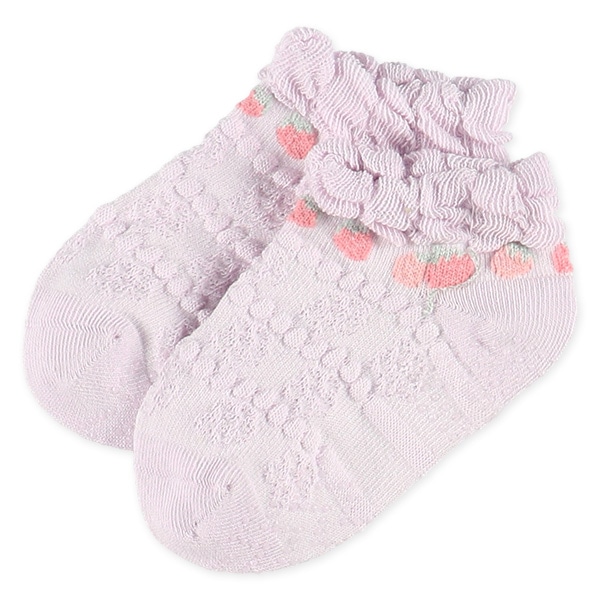 3足組べビーローカットソックス（いちご）