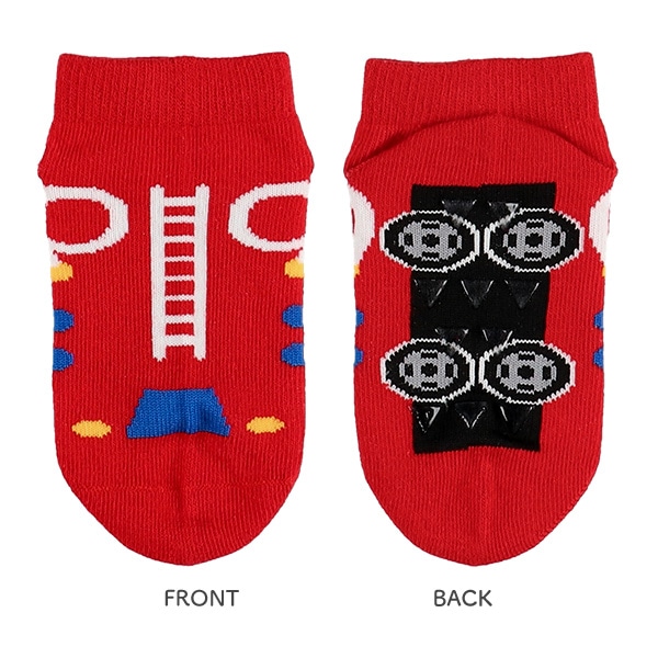 3足組ベビーローカットソックス（パトカー・電車・消防車）