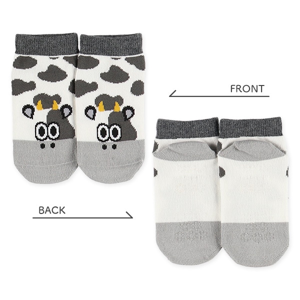 3足組ベビーローカットソックス（丸ごとアニマル）