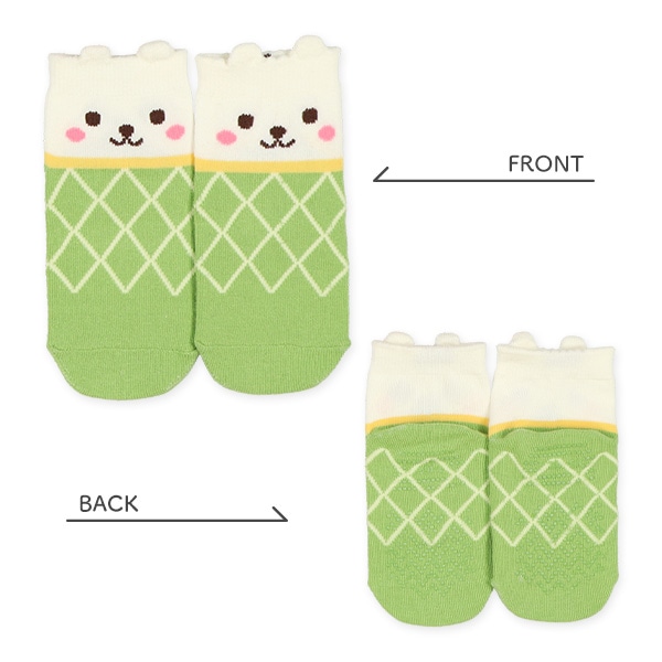 3足組ベビーローカットソックス（フルーツ立体・いっしょ）