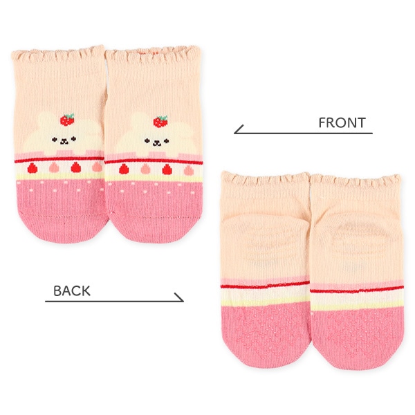 3足組ベビーローカットソックス（スイーツアニマル）