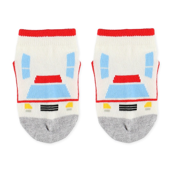 3足組ベビーローカットソックス（はたらくのりもの）