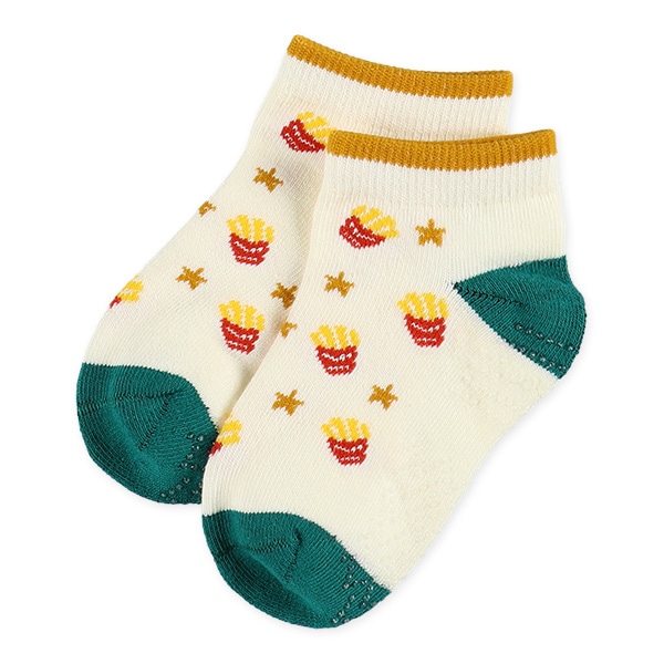 3足組ベビーローカットソックス（ジャンクフード）