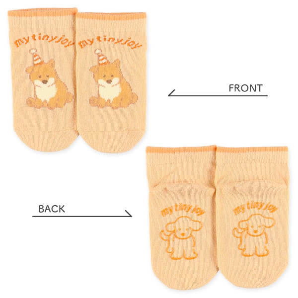 3足組ベビーローカットソックス（犬の滑り止め）