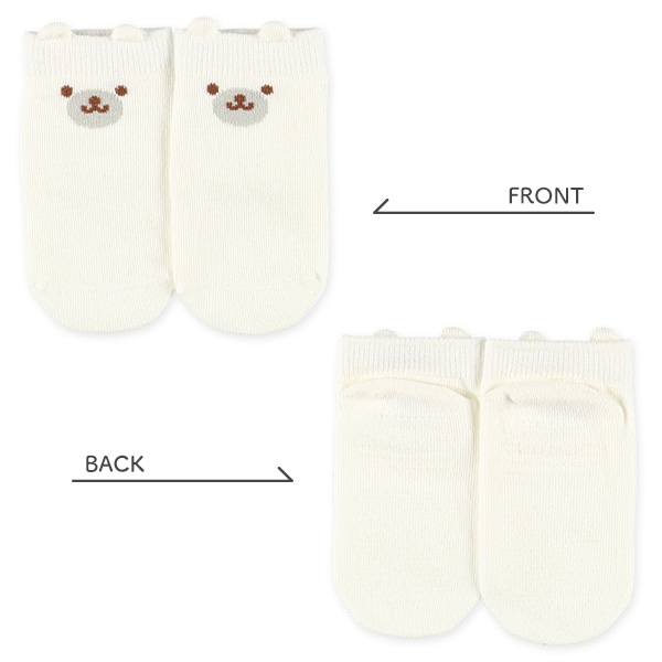 3足組ベビーローカットソックス（シロクマ・ペンギン・柴犬）