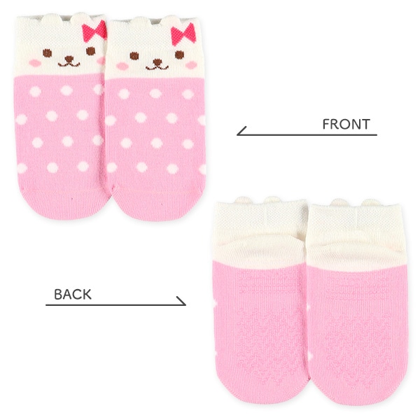 3足組ベビーローカットソックス（うさぎ耳）