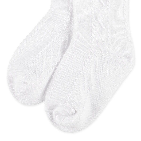 ベビークルーソックス（ホワイト・フロートレース）