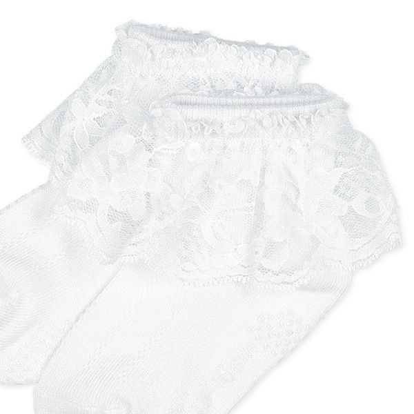 ベビーアンクルソックス（ホワイト・大レース）