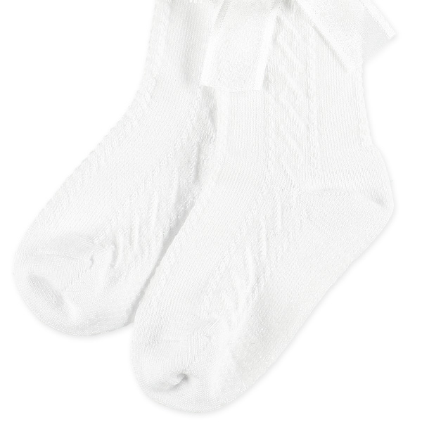 ベビークルーソックス（ホワイト・フロートレース）
