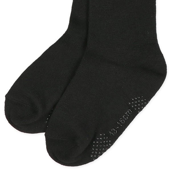 3足組ベビークルーソックス（ブラック無地）
