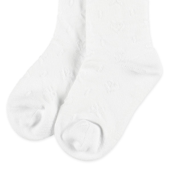 ベビーハイソックス（ホワイト・リボンレース）