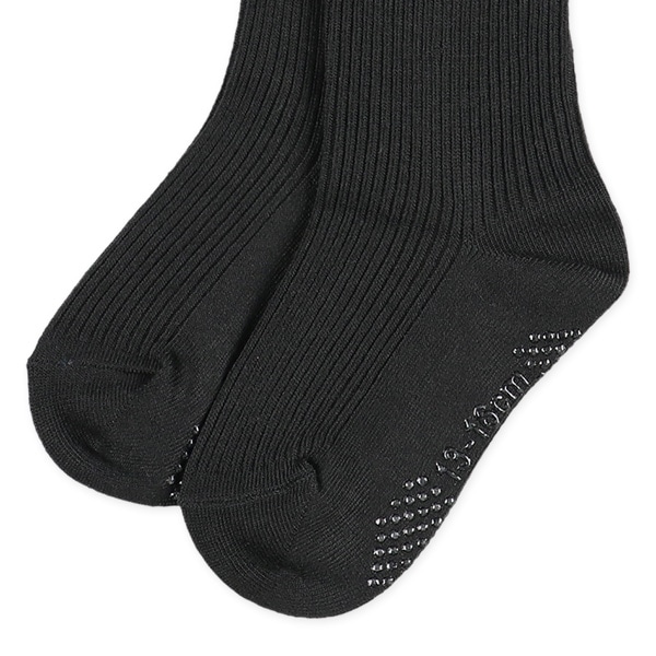 3足組ベビーハイソックス（リブブラック）