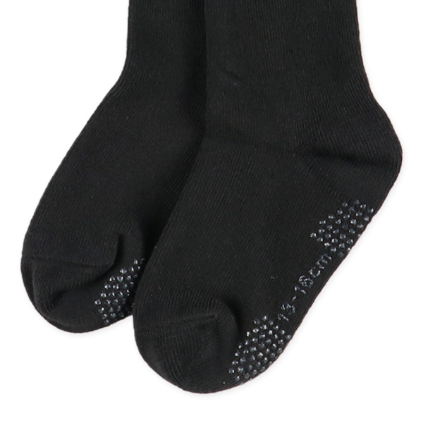 3足組ベビーハイソックス（ブラック無地）