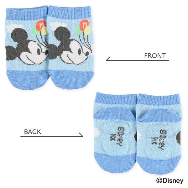 3足組ベビーローカットソックス（ミッキーマウス）