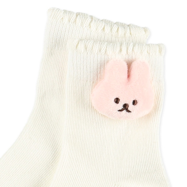 ぬいぐるみ付きベビーソックス（うさぎ）