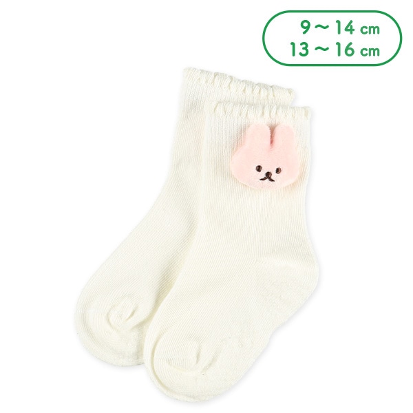 ぬいぐるみ付きベビーソックス（うさぎ）