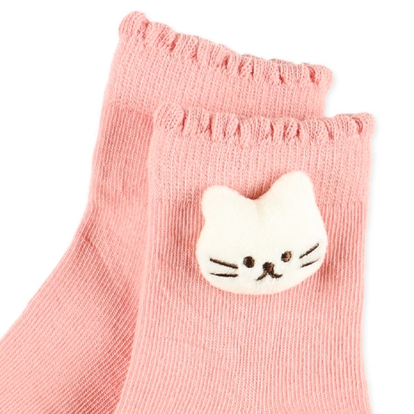 ぬいぐるみ付きベビーソックス（ねこ）