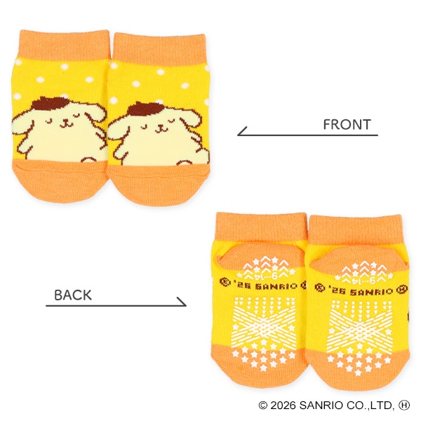 3足組ベビーローカットソックス（ポムポムプリン）