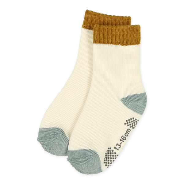 2足組あったかパイルベビークルーソックス（配色カラー）