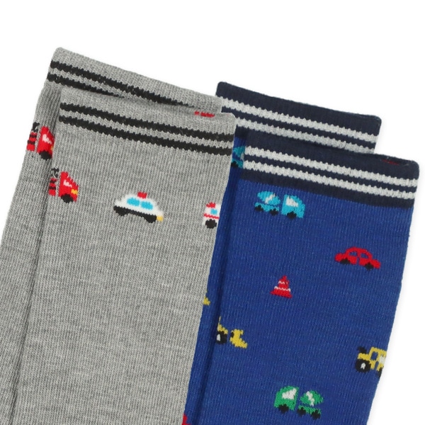 HOTWRAP）2足組ベビーハイソックス（くるま）