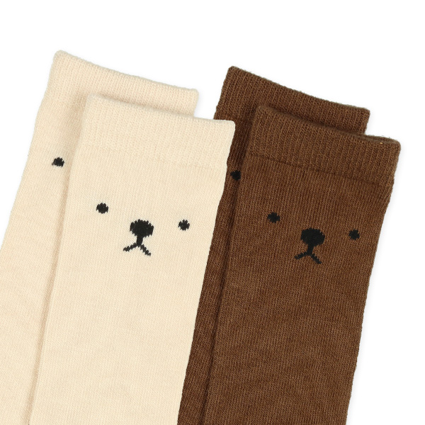HOTWRAP）2足組ベビーハイソックス（くま）