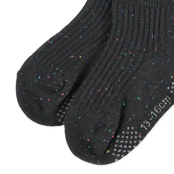 ベビーアンクルソックス（カラーネップ・ブラック）