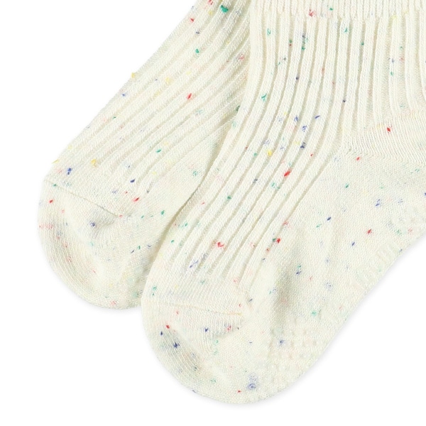 ベビーアンクルソックス（カラーネップ・オフホワイト）