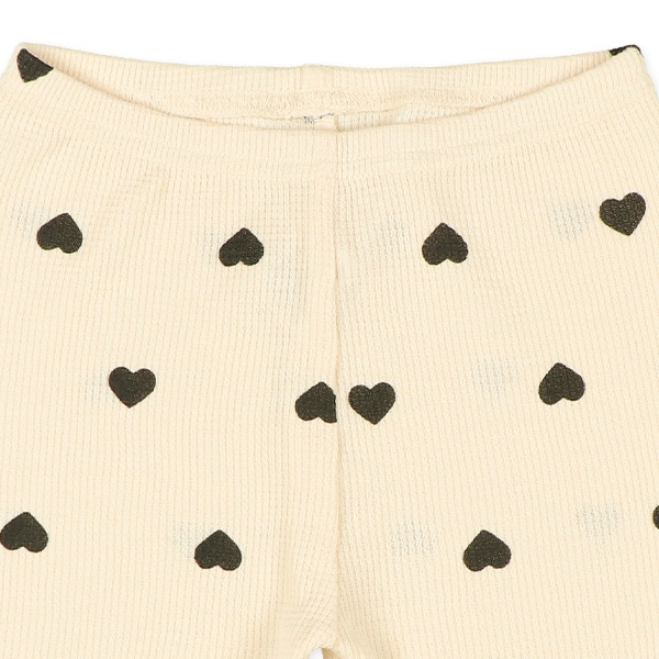 ベビー5分丈スパッツ（ワッフル・ブラックハート）