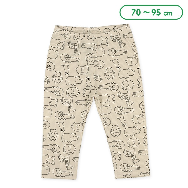 ベビー7分丈スパッツ（アニマル総柄）
