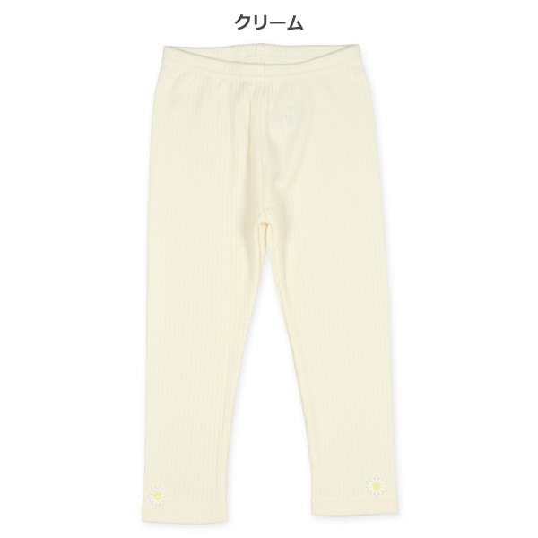 ベビー10分丈スパッツ（花モチーフ）