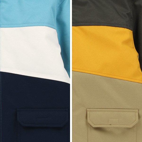 トリコロール切り替えスキースーツ