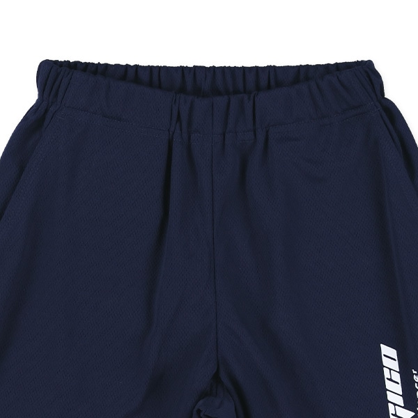 メッシュ胸ロゴエンブレム半袖Tシャツ＆ハーフパンツセット