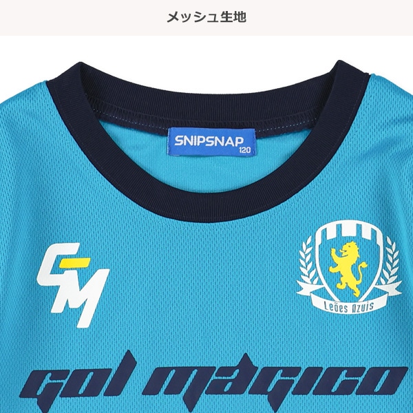 メッシュ胸ロゴエンブレム半袖Tシャツ＆ハーフパンツセット
