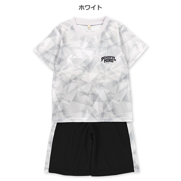 総柄ブリスター半袖Tシャツ＆ハーフパンツセット