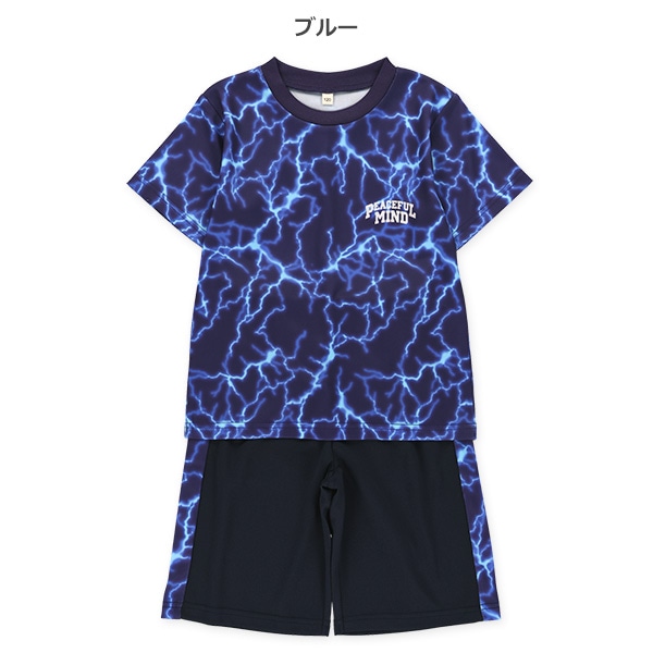 総柄ブリスター半袖Tシャツ＆ハーフパンツセット