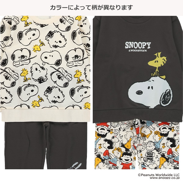 ミニ裏毛トップス&パンツセット（スヌーピー）