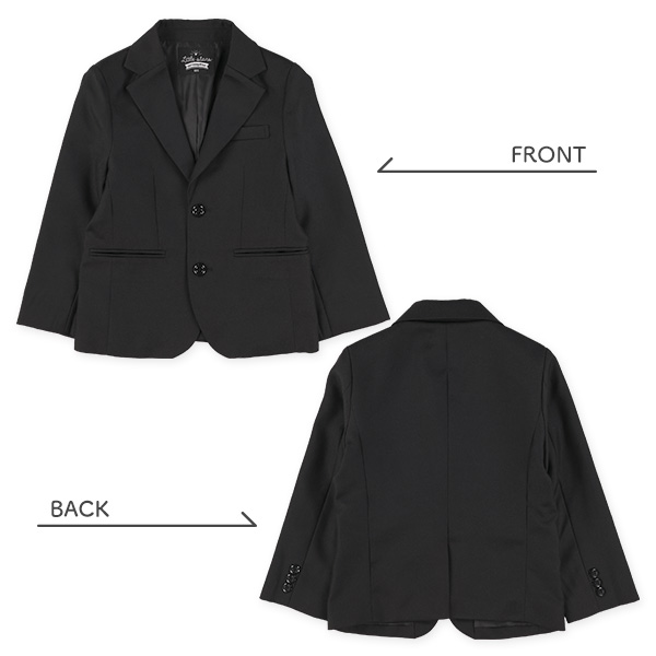 ブラックツイル2ボタンフォーマルスーツ（ドット柄ネクタイ）