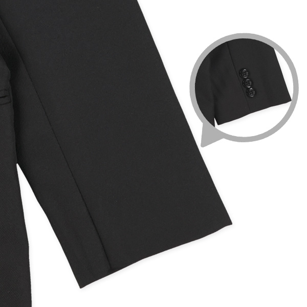 ブラックツイル2ボタンフォーマルスーツ（ドット柄ネクタイ）