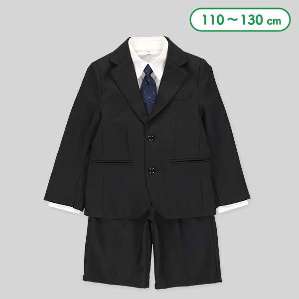 ブラックツイル2ボタンフォーマルスーツ（ドット柄ネクタイ）