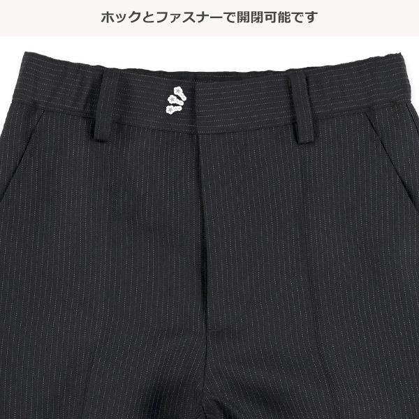 ストライプ2ボタンネクタイ・チーフ付きフォーマルスーツ