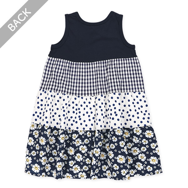 ノースリーブ切り替えワンピース