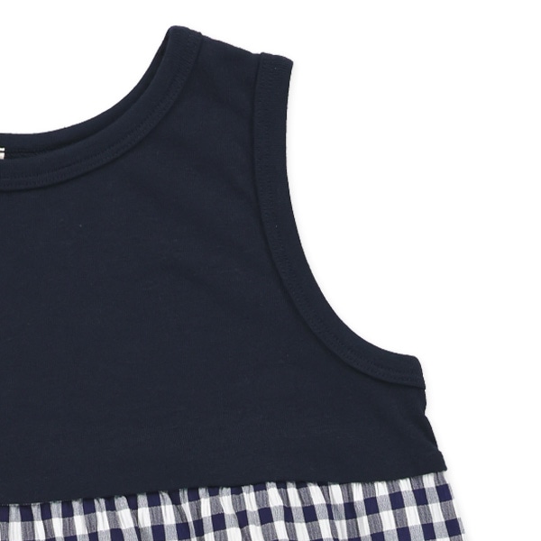 ノースリーブ切り替えワンピース